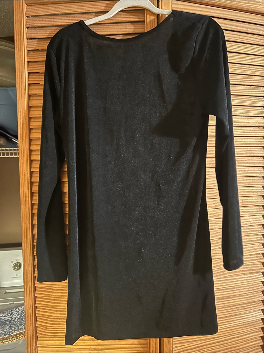 Classic Long-Sleeve Black Women's Dress
